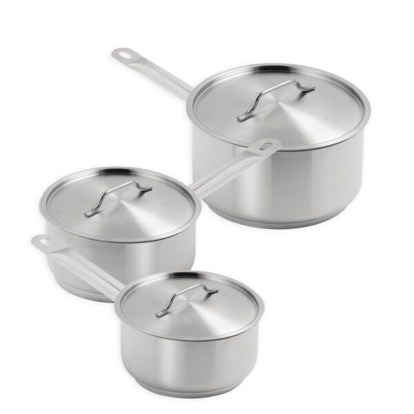Vogue Stainless Steel 3 Pan Set - Image 5