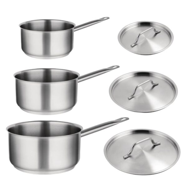 Vogue Stainless Steel 3 Pan Set