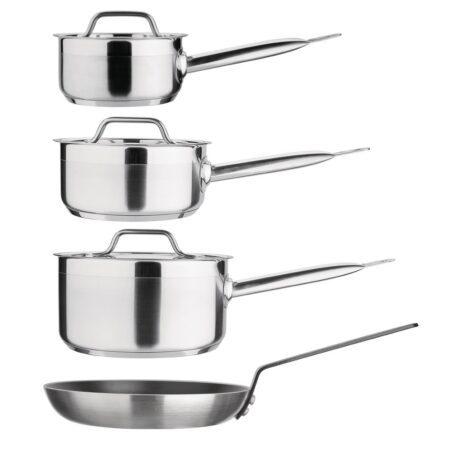 Nisbets Essentials Saucepan & Frypan Set
