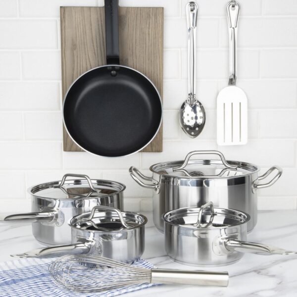 Nisbets Essentials Saucepan Stewpan & Frypan Set - Image 2