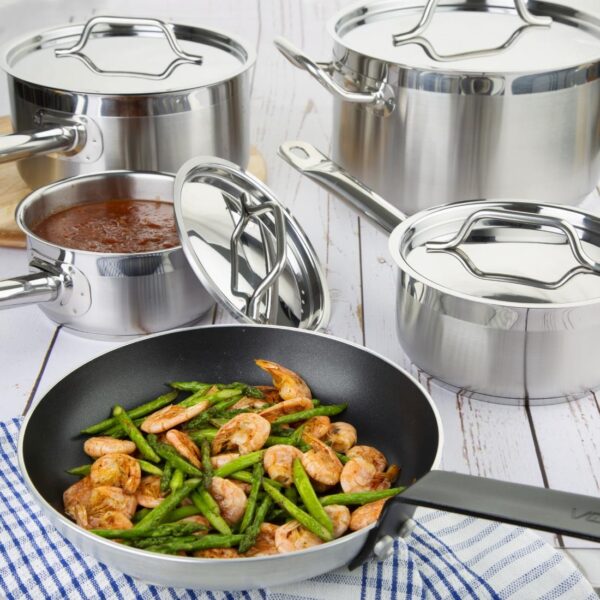 Nisbets Essentials Saucepan Stewpan & Frypan Set - Image 3