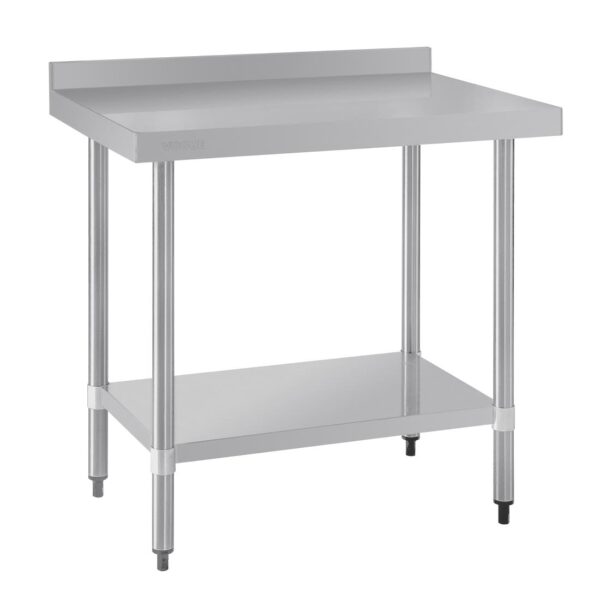 Vogue Wall Table St/St - 900x600mm 35 1/2x23 1/2" (60mm Upstand) - Image 5