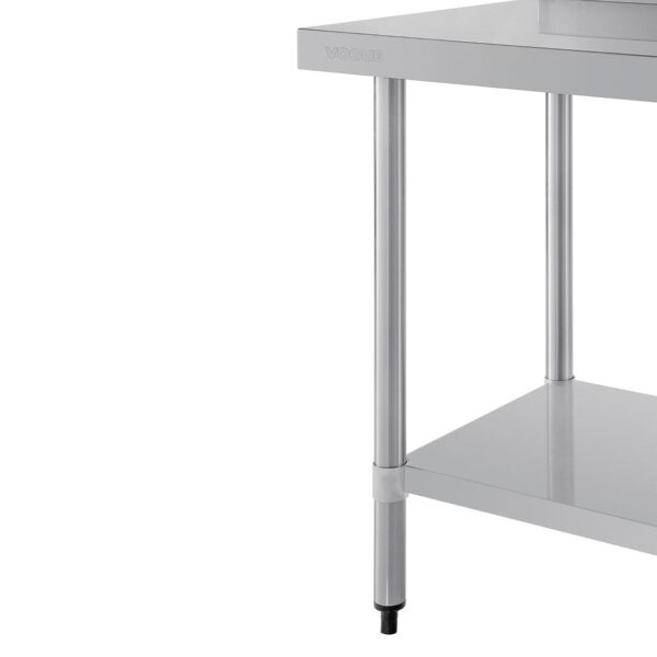 Vogue Wall Table St/St - 900x600mm 35 1/2x23 1/2" (60mm Upstand) - Image 9