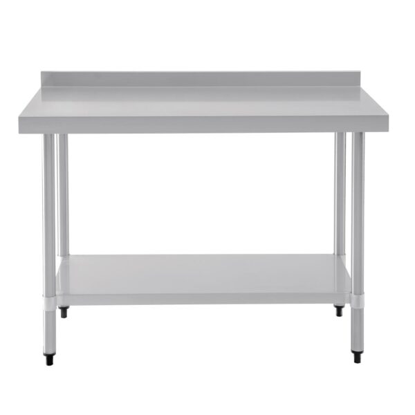 Vogue Wall Table St/St - 1200x600mm 47x23 1/2" (60mm Upstand) - Image 5