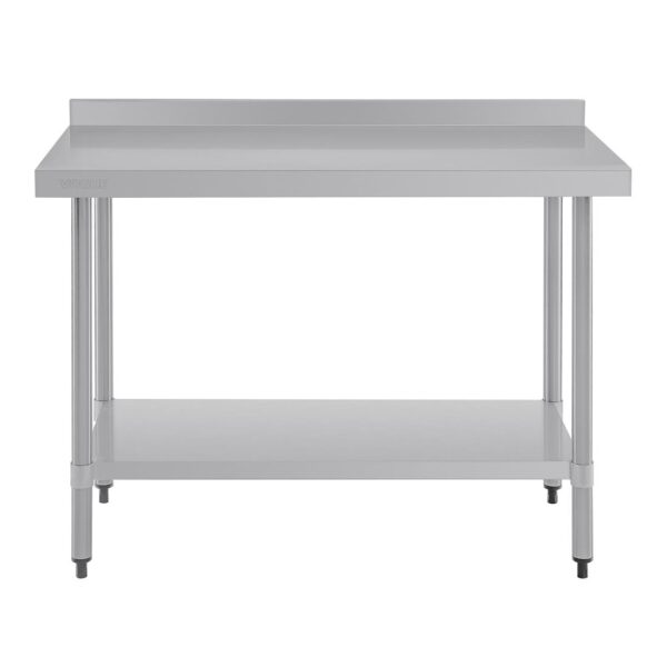 Vogue Wall Table St/St - 1200x600mm 47x23 1/2" (60mm Upstand) - Image 6