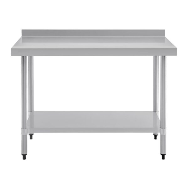 Vogue Wall Table St/St - 1200x600mm 47x23 1/2" (60mm Upstand) - Image 7