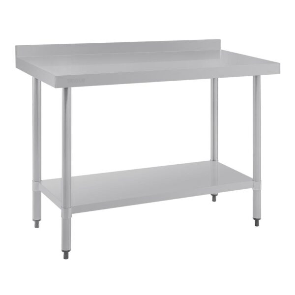 Vogue Wall Table St/St - 1200x600mm 47x23 1/2" (60mm Upstand) - Image 8