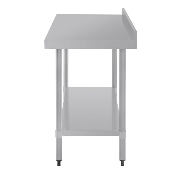 Vogue Wall Table St/St - 1200x600mm 47x23 1/2" (60mm Upstand) - Image 9