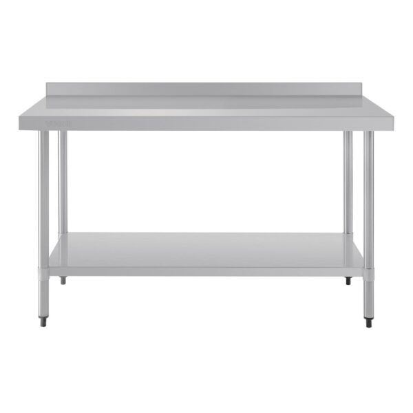Vogue Wall Table St/St - 1500x600mm 59x23 1/2" (60mm Upstand) - Image 5