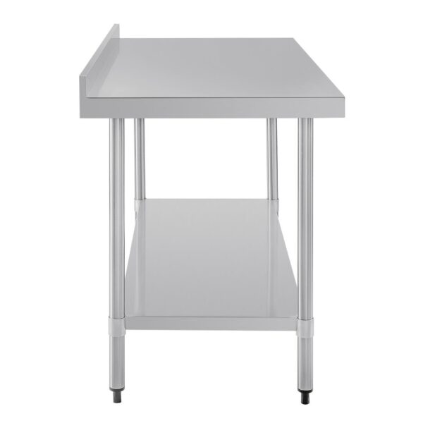 Vogue Wall Table St/St - 1500x600mm 59x23 1/2" (60mm Upstand) - Image 8