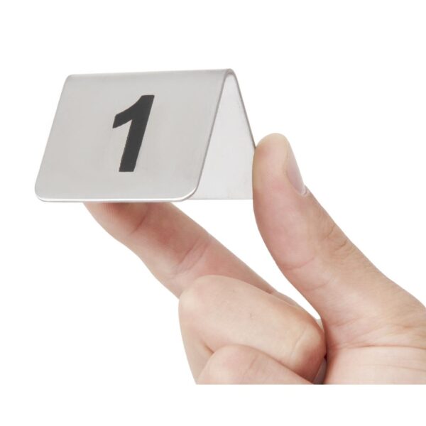 Table Numbers Set St/St - 1-10 - Image 3