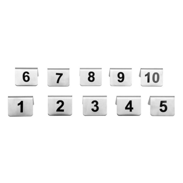 Table Numbers Set St/St - 1-10 - Image 4