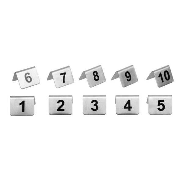 Table Numbers Set St/St - 1-10 - Image 5