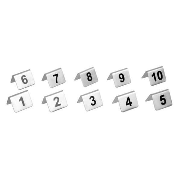 Table Numbers Set St/St - 1-10 - Image 6