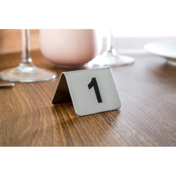 Table Numbers Set St/St - 1-10 - Image 7