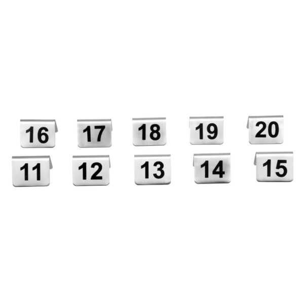 Table Numbers Set St/St - 11-20 - Image 4