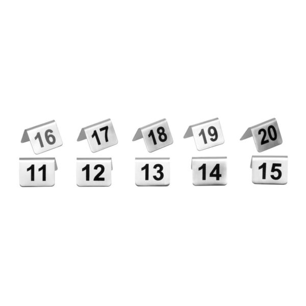 Table Numbers Set St/St - 11-20 - Image 5