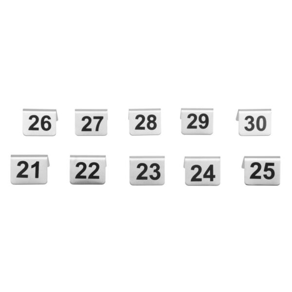 Olympia Table Numbers Set 21-30 St/St - Image 4