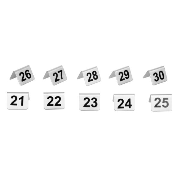 Olympia Table Numbers Set 21-30 St/St - Image 5