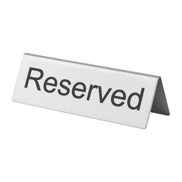 Reserved Table Signs St/St (Pack 10) - Image 2