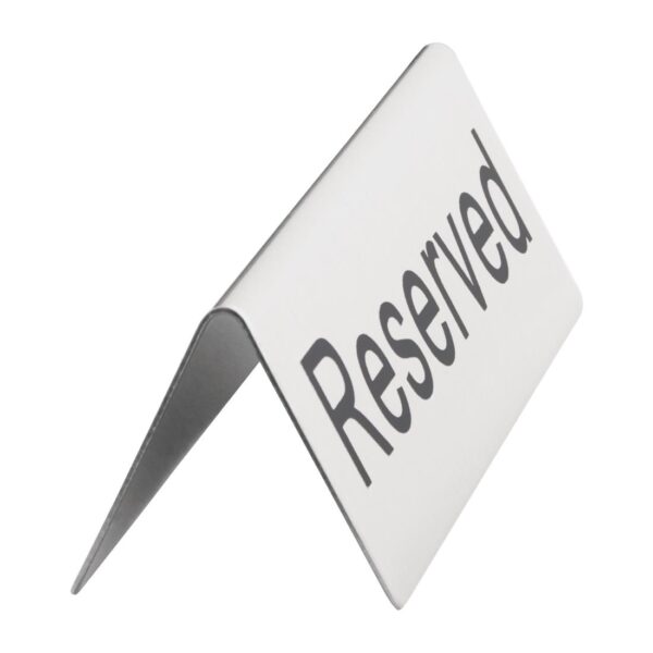 Reserved Table Signs St/St (Pack 10) - Image 3
