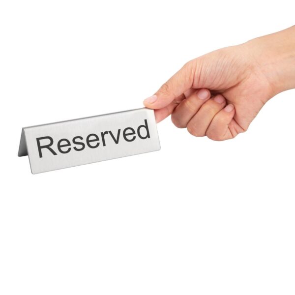 Reserved Table Signs St/St (Pack 10) - Image 4