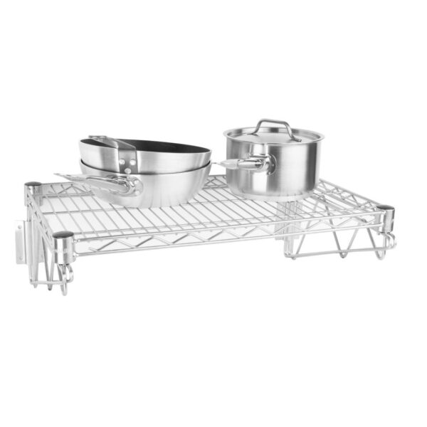 Vogue Wire Wall Shelves St/St - 610x360mm 24x14" - Image 3
