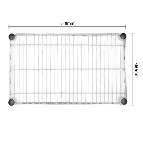 Vogue Wire Wall Shelves St/St - 610x360mm 24x14" - Image 6