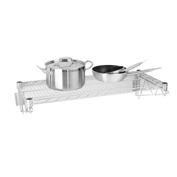 Vogue Wire Wall Shelves St/St - 910x360mm 36x14" - Image 3