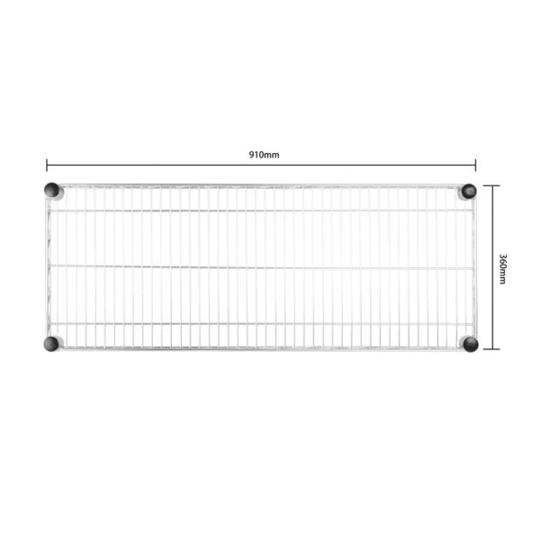 Vogue Wire Wall Shelves St/St - 910x360mm 36x14" - Image 5