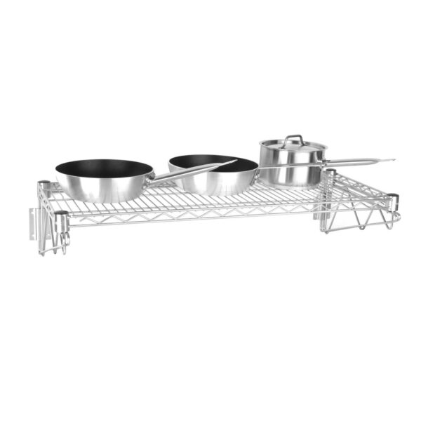 Vogue Wire Wall Shelves St/St - 1220x360mm 48x14" - Image 3