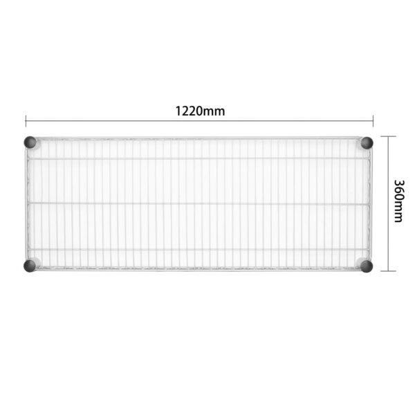 Vogue Wire Wall Shelves St/St - 1220x360mm 48x14" - Image 6