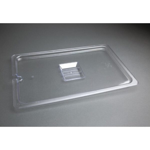 Vogue Clear Polycarbonate Notched Lid - GN 1/1 - Image 3