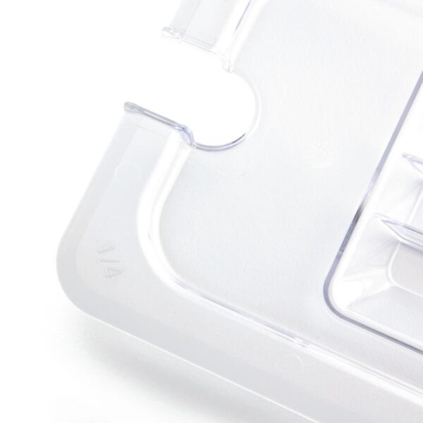Vogue Clear Polycarbonate Notched Lid - GN 1/4 - Image 3