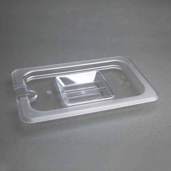 Vogue Clear Polycarbonate Notched Lid - GN 1/4 - Image 4