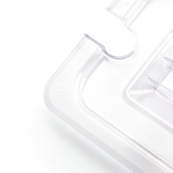 Vogue Clear Polycarbonate Notched Lid - GN 1/6 - Image 3