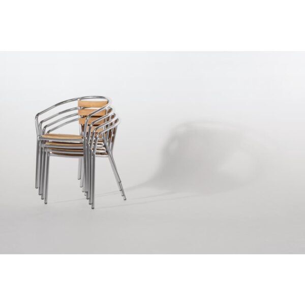 Bolero Armchair Alu. & Ash - 55.5Wx53Dx73Hcm (Pack 4) - Image 6
