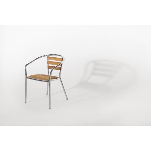 Bolero Armchair Alu. & Ash - 55.5Wx53Dx73Hcm (Pack 4) - Image 2