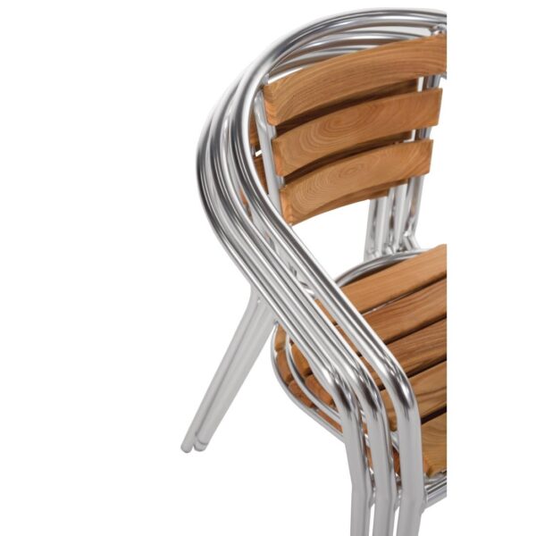 Bolero Armchair Alu. & Ash - 55.5Wx53Dx73Hcm (Pack 4) - Image 3