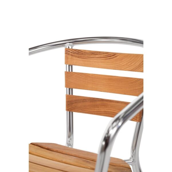 Bolero Armchair Alu. & Ash - 55.5Wx53Dx73Hcm (Pack 4) - Image 4