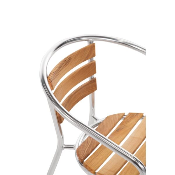 Bolero Armchair Alu. & Ash - 55.5Wx53Dx73Hcm (Pack 4) - Image 5