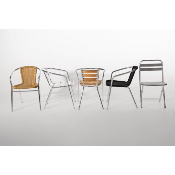 Bolero Armchair Alu. & Ash - 55.5Wx53Dx73Hcm (Pack 4) - Image 9