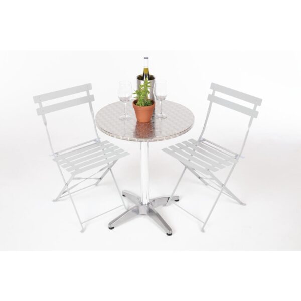 Bolero Round Table with Curved Edge Heavy Duty Base Dia - 60x72cm - Image 6