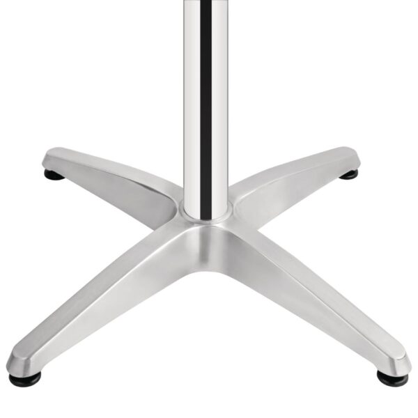 Bolero Round Pedestal Bistro Table Ash & Alu. Top - 800mm - Image 5