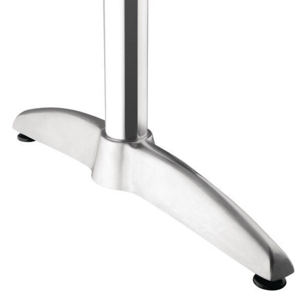 Bolero Rectangular Pedestal Table St/St Top & Alu. Rim - 1200x600mm - Image 4
