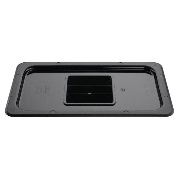 Vogue Black Polycarbonate Lid - GN 1/3