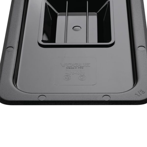 Vogue Black Polycarbonate Lid - GN 1/3 - Image 4