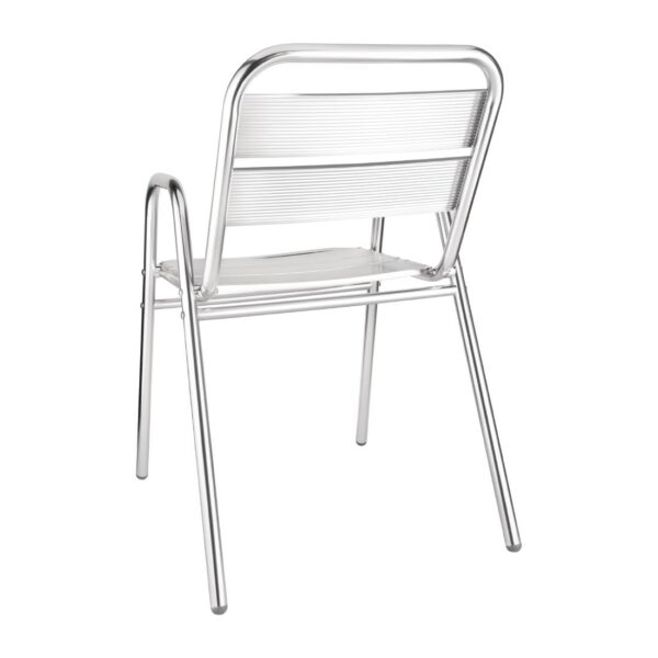 Bolero Stacking Aluminium Chair with Arched Arms (Pack 4) - Image 3