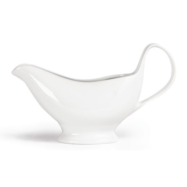 Olympia Whiteware Gravy Boat - 340ml 12oz (Box 6) - Image 2