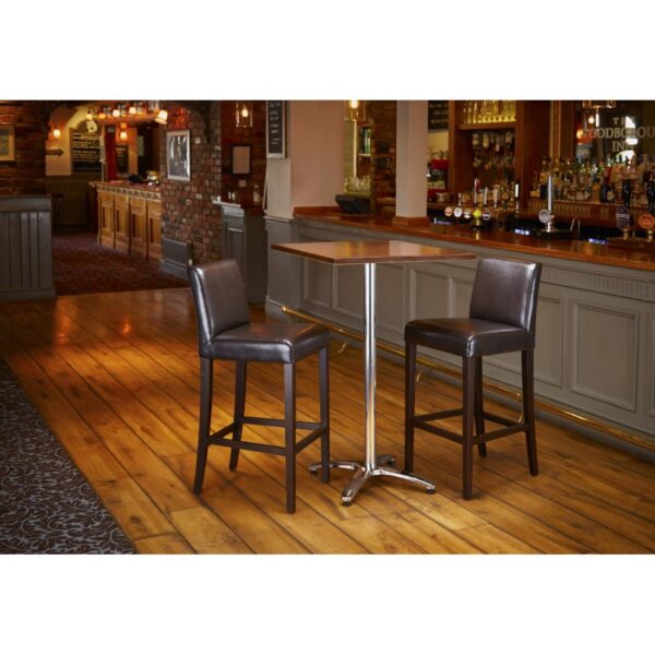 Bolero Square 600mm Table Top (Dark Brown) - Image 7